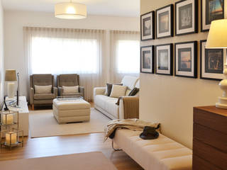 032 | Apartamento, Setúbal, T2 Arquitectura & Interiores T2 Arquitectura & Interiores Eclectic style corridor, hallway & stairs