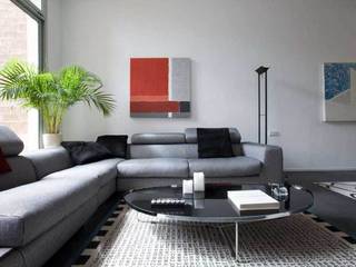 LOFT EN BARCELONA, SOLER-MORATO ARQUITECTES SLP SOLER-MORATO ARQUITECTES SLP غرفة المعيشة