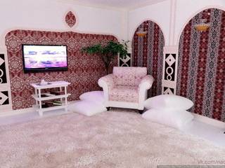 Уютная спальня в восточном стиле, Nada-Design Студия дизайна. Nada-Design Студия дизайна. Asian style bedroom