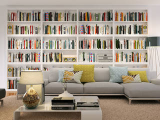 Home Library, Piwko-Bespoke Fitted Furniture Piwko-Bespoke Fitted Furniture Klassische Wohnzimmer Regale