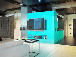 MinimaL-Loft, Dmitriy Khanin Dmitriy Khanin Industrial style living room