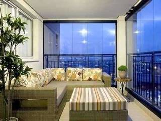 Varanda Gourmet, Varanda Design Varanda Design Tropical style balcony, veranda & terrace