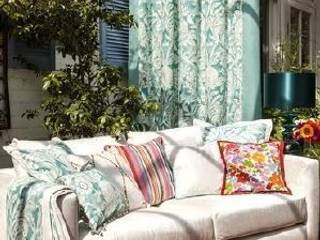 Prestigious Textiles - Blossom Fabric Collection, Curtains Made Simple Curtains Made Simple Ruang Keluarga Gaya Eklektik