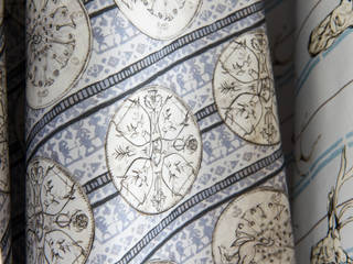 Heritage Collection Luxury Fabrics, Rachel Reynolds Rachel Reynolds Eklektyczna sypialnia