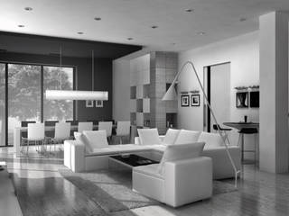 RESIDENCE VILLA INTERIOR / ALMATY, Lenz Architects Lenz Architects Modern living room