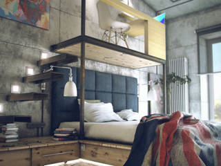 Industrial style bedroom by ToTaste.studio Industrial
