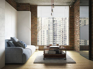 APARTMENT INTERIOR / SHANGHAI, Lenz Architects Lenz Architects Industrial style living room