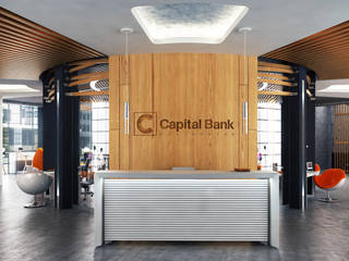 CAPITAL BANK KAZAKHSTAN / АЛМАТЫ / ВАРИАНТ А, Lenz Architects Lenz Architects Spazi commerciali