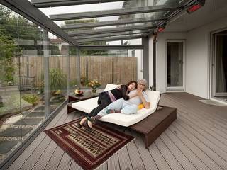 Terrassendach aus Glas, MR Gruppe MR Gruppe Modern balcony, veranda & terrace