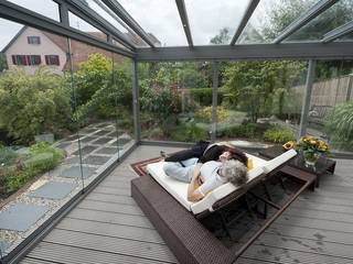 Terrassendach aus Glas, MR Gruppe MR Gruppe Balcon, Veranda & Terrasse modernes