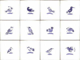 Hand painted Delft tiles, Reptile tiles & ceramics Reptile tiles & ceramics 클래식스타일 벽지 & 바닥