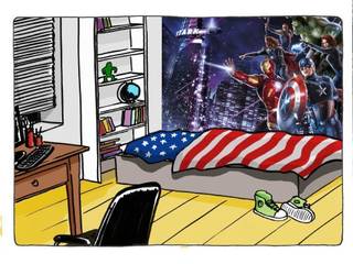 Marvel Super Heroes Murals, Paper Moon Paper Moon Modern Walls and Floors