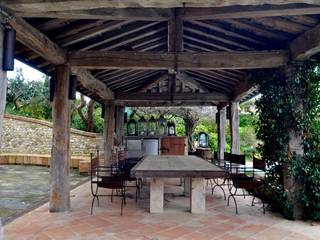 Gazebo Piscina, Moreno Donati Moreno Donati Rustic style garden Greenhouses & pavilions