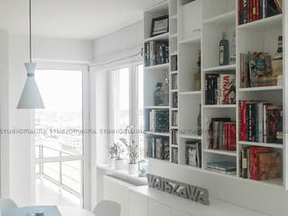 skandynawska biblioteka | scandinavian bookshelf, Studio Malina Studio Malina Living room