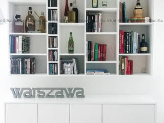 skandynawska biblioteka | scandinavian bookshelf, Studio Malina Studio Malina Living room