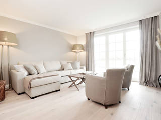 Ferienwohnung Sylt, SALLIER WOHNEN HAMBURG SALLIER WOHNEN HAMBURG Wohnzimmer im Landhausstil