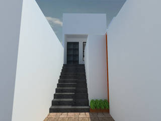 DEPTOS TERRA, WIGO ARQUITECTURA WIGO ARQUITECTURA Minimalist corridor, hallway & stairs