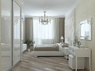 Спальня в молочных тонах, Kalista Kalista Eclectic style bedroom