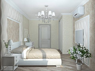 Спальня в молочных тонах, Kalista Kalista Eclectic style bedroom