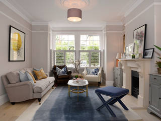 Family Home: Complete refurbishment of a Victorian Family Home in South West London, Ruth Noble Interiors Ruth Noble Interiors Klassische Wohnzimmer