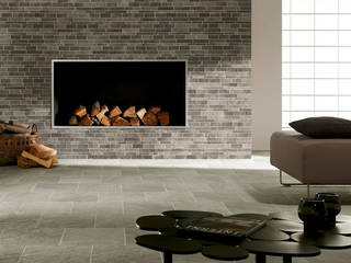 Structure Mosaic Fireplace Feature Target Tiles Minimalistische Wohnzimmer