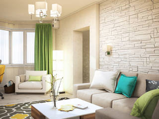 Эко-квартира, tatarintsevadesign tatarintsevadesign Living room