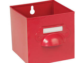 Vintage Red Metal Storage Drawer Dotcomgiftshop Industriale Küchen Aufbewahrung und Lagerung