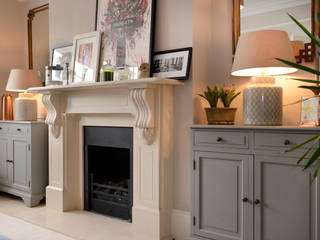 Fireplace Ruth Noble Interiors Livings de estilo ecléctico