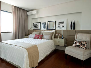 Apartamento Itaim, Marcella Loeb Marcella Loeb モダンスタイルの寝室