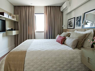 Apartamento Itaim, Marcella Loeb Marcella Loeb モダンスタイルの寝室