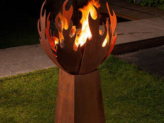 außergewöhnliche Feuerstellen - Flamme, Atelier51 Atelier51 Jardines de estilo ecléctico