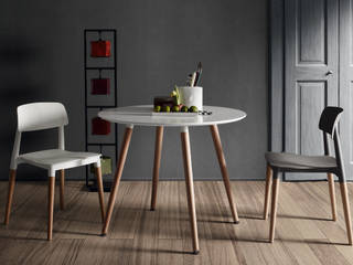 Jadalnia w bieli i drewnie, Le Pukka Concept Store Le Pukka Concept Store Ruang Makan Gaya Skandinavia Tables