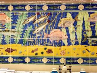 Fish tile panels, Reptile tiles & ceramics Reptile tiles & ceramics 클래식 스타일 쇼핑 센터