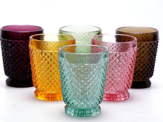 Handmade Portuguese Diamond Pattern Water Glasses J & M Collections Ltd Dining room Crockery & glassware
