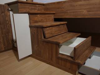 Massivholz Bett im Altbau, BL Möbelwerk BL Möbelwerk Rustic style bathroom