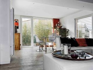 Une boite contemporaine et raffinée, casa architectes casa architectes Modern living room