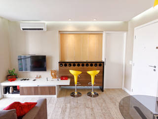 Apartamento Parque Butantã - 50m², Raphael Civille Arquitetura Raphael Civille Arquitetura Minimalist dining room
