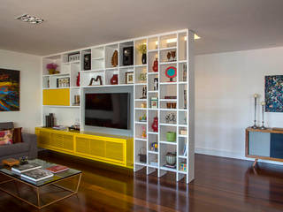 apartamento LAC, Raquel Junqueira Arquitetura Raquel Junqueira Arquitetura Modern living room