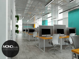 ​Nowoczesna przestrzeń biurowa, MONOstudio MONOstudio Commercial spaces