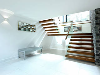 Redwoods, Wimborne, Dorset, Jigsaw Interior Architecture & Design Jigsaw Interior Architecture & Design Modern corridor, hallway & stairs