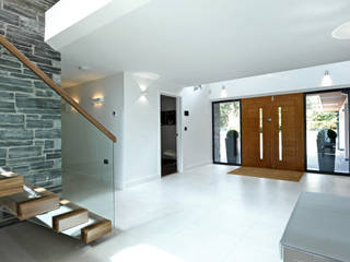 Redwoods, Wimborne, Dorset, Jigsaw Interior Architecture & Design Jigsaw Interior Architecture & Design الممر الحديث، المدخل و الدرج