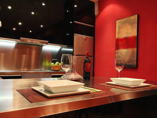 Cocina abierta, bienvenidos..., XTe Interiorismo XTe Interiorismo Minimalist kitchen