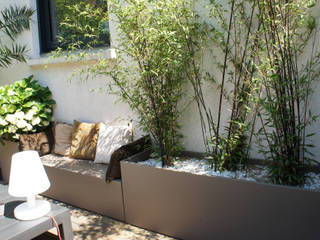 Ambiance Cosy avec les Bacs et Banquette Image'In, ATELIER SO GREEN ATELIER SO GREEN Modern terrace Plants & flowers