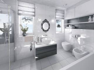 Łazienka BLACK & WHITE, D2 Studio D2 Studio Salle de bain minimaliste