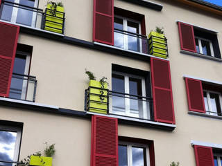 Image'In planters for a successfull renovation of facade, ATELIER SO GREEN ATELIER SO GREEN Walls