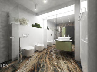 Łazienka Magma Gold, KRY_ KRY_ Modern style bathrooms