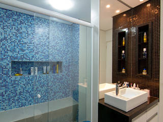 Apartamento Bom Retiro - 100m², Raphael Civille Arquitetura Raphael Civille Arquitetura Phòng tắm phong cách tối giản