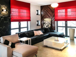 nowoczesny dom z czerwienią, Inspiration Studio Inspiration Studio Modern living room