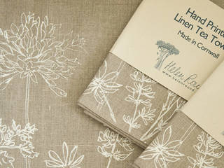 Hand Printed Linen Tea -Towels, Helen Round Helen Round Landhaus Küchen