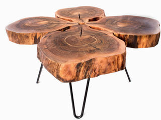 Stolik kawowy z drewna orzecha włoskiego. Onetree 7., Onetree Onetree Ruang Keluarga Modern